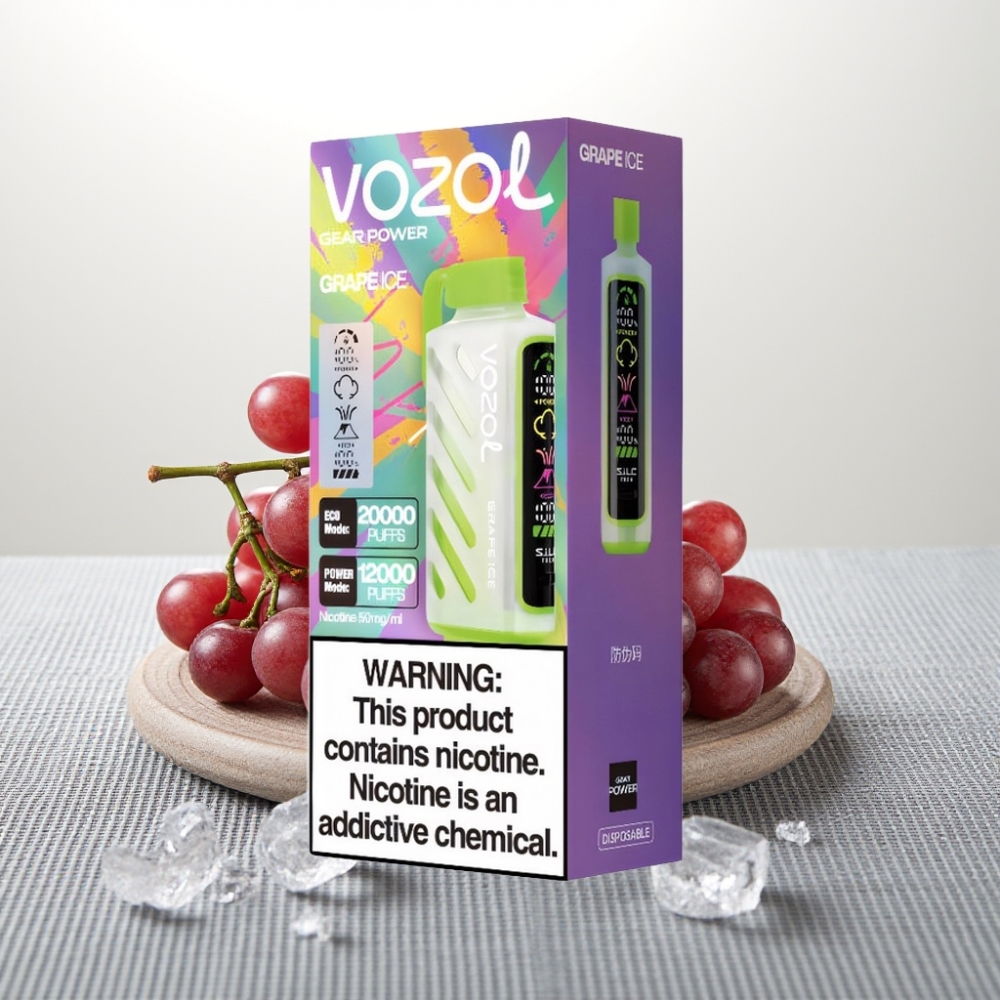 VOZOL Gear Power 20000 Puffs S.i.L.C. Tech Dual Mesh Coil Виноградний Лід
