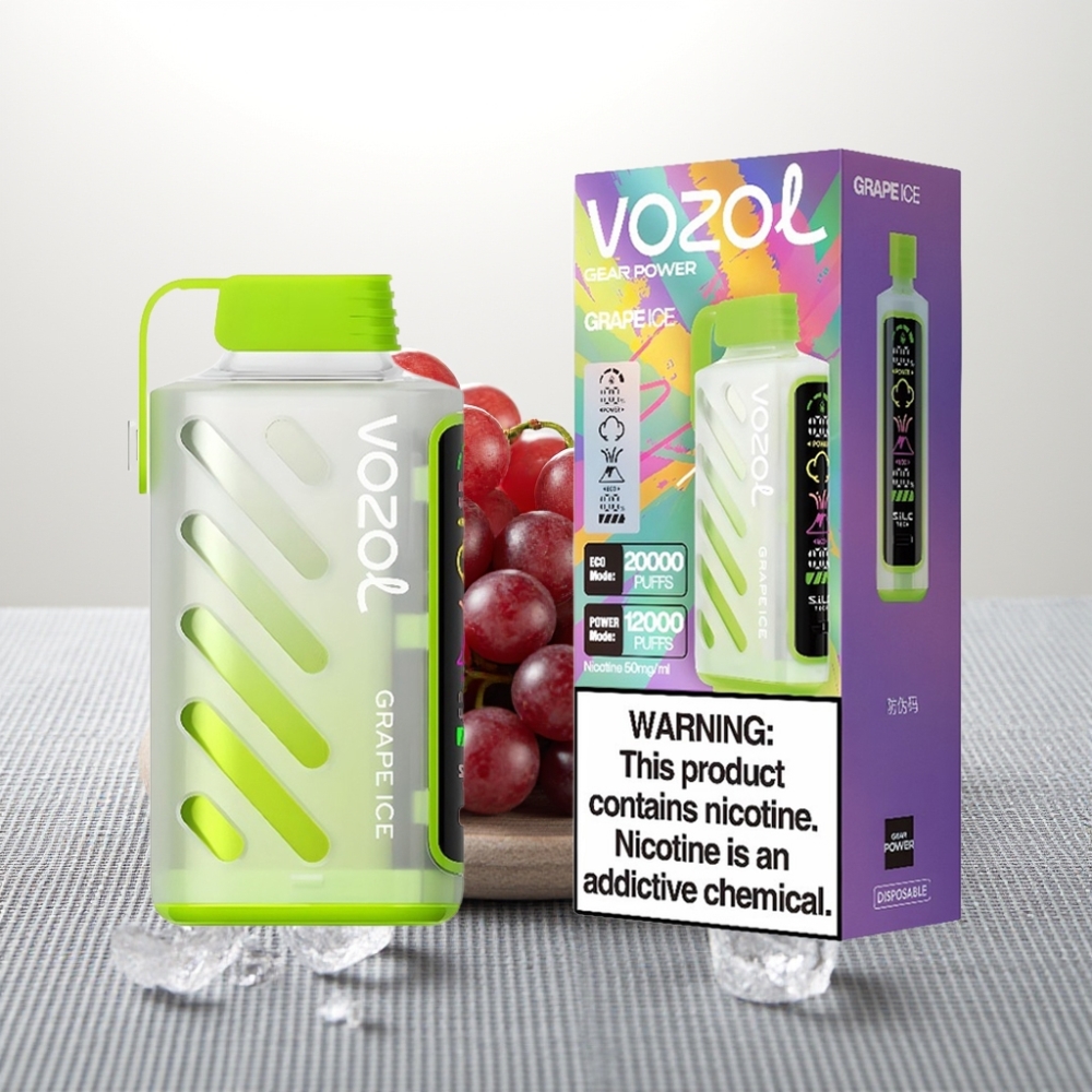 VOZOL Gear Power 20000 Puffs S.i.L.C. Tech Dual Mesh Coil Виноградний Лід
