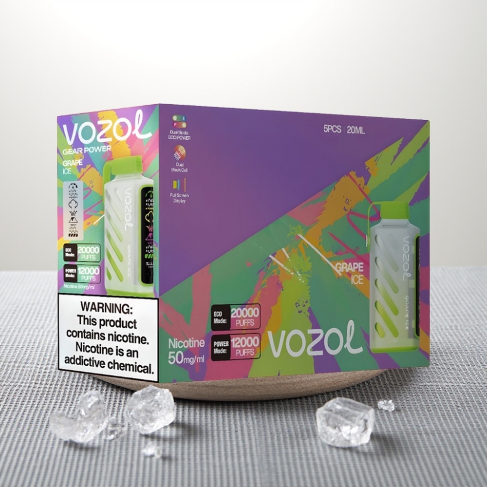 VOZOL Gear Power 20000 Puffs S.i.L.C. Tech Dual Mesh Coil Виноградний Лід