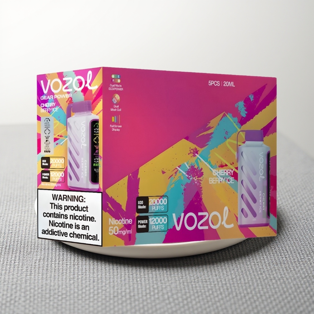 VOZOL Gear Power 20000 Puffs S.i.L.C. Tech Dual Mesh Coil Вишня-Ягоди Лід