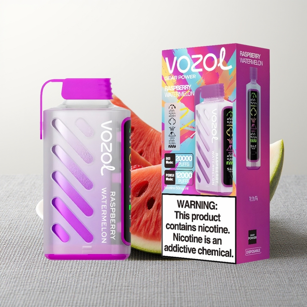 VOZOL Gear Power 20000 Puffs S.i.L.C. Tech Dual Mesh Coil Малина Кавун