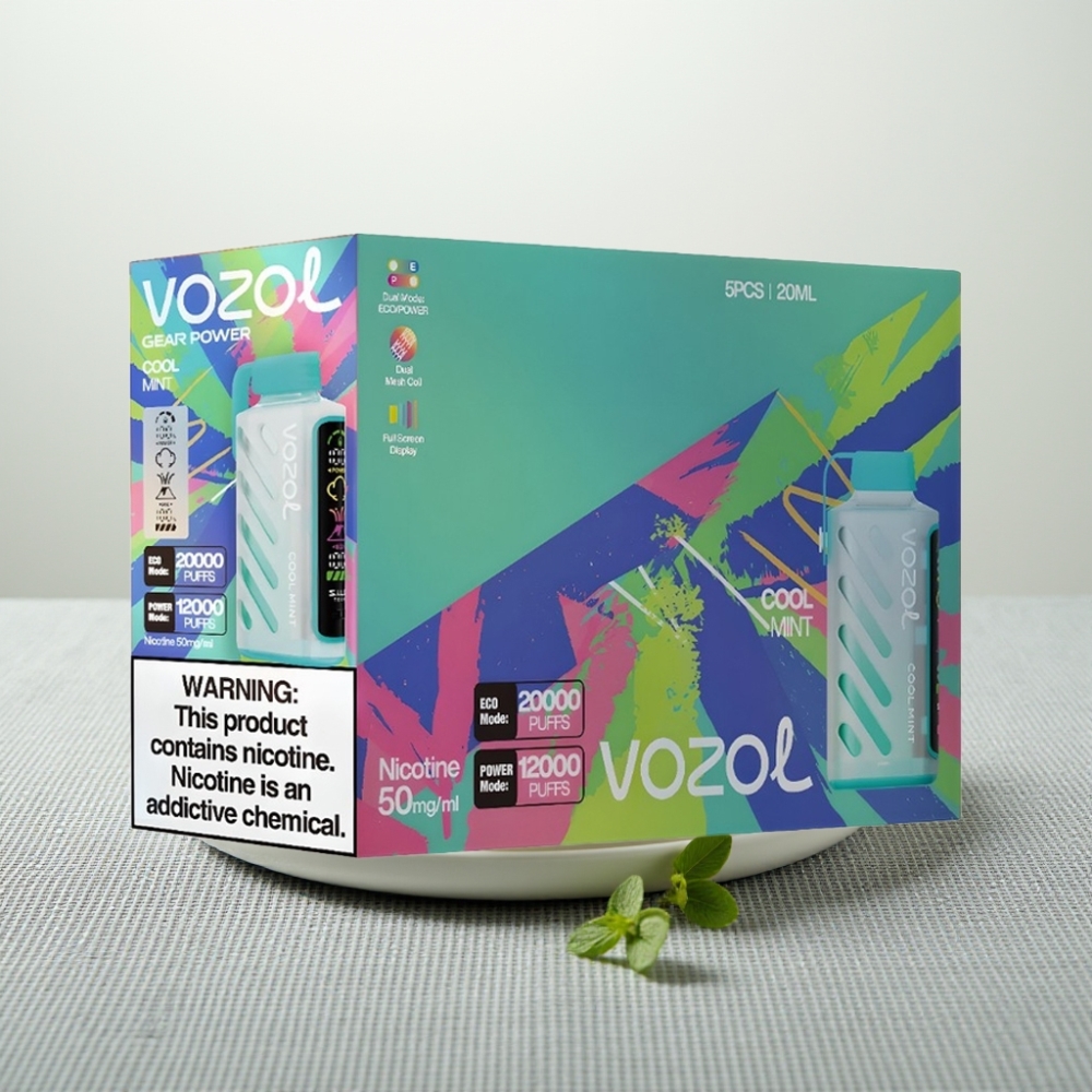 VOZOL Gear Power 20000 Puffs S.i.L.C. Tech Dual Mesh Coil Прохолодна М’ята
