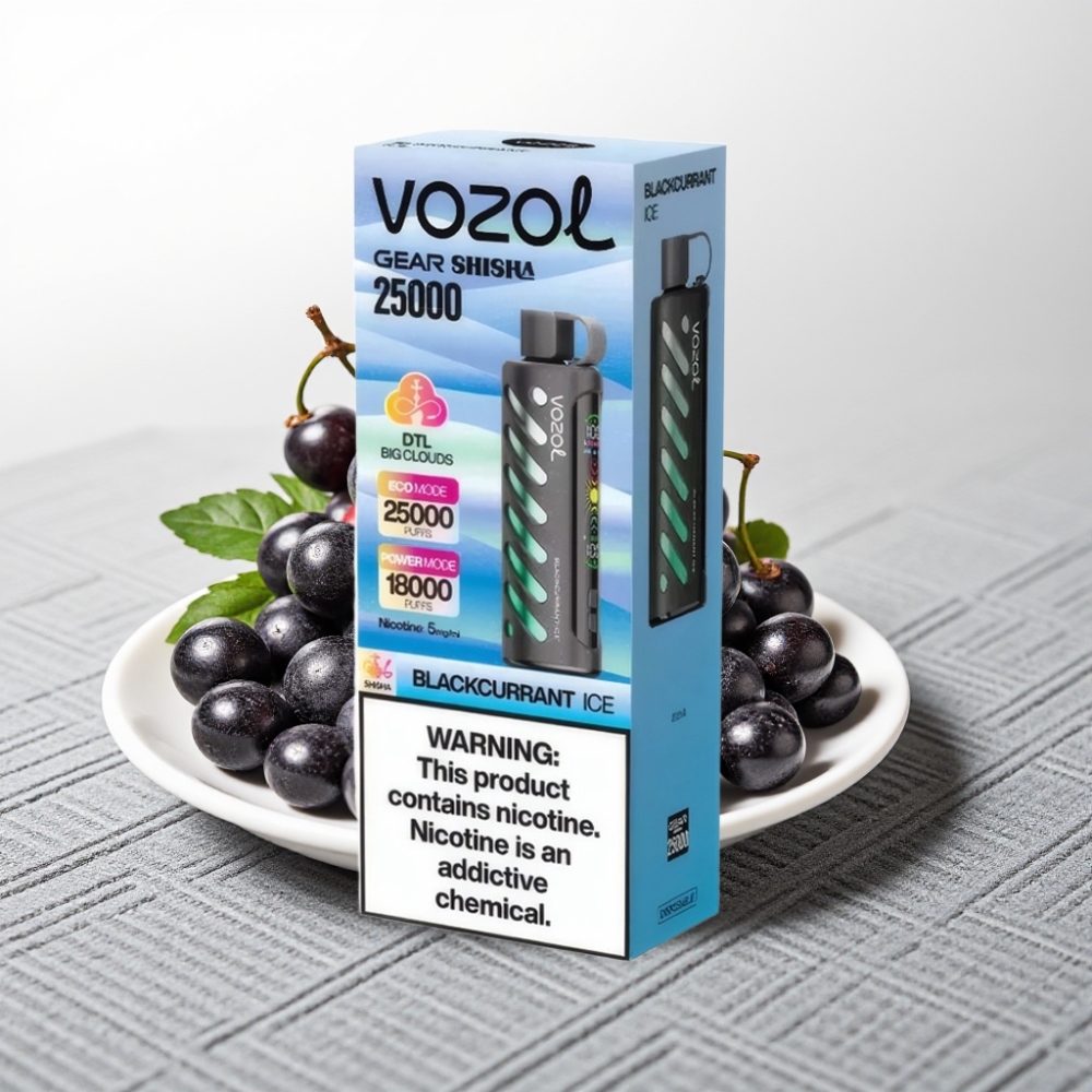 VOZOL Gear Shisha 25000 Puffs 1000mAh Dual Mesh Чорна смородина Ice