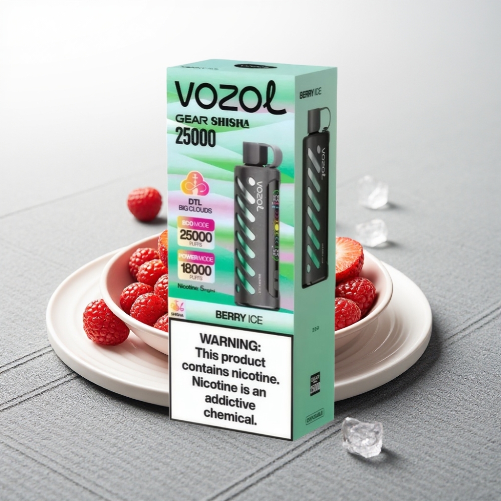 VOZOL Gear Shisha 25000 Puffs Dual Mesh Berry Ice S.i.L.C Tech 1000mAh