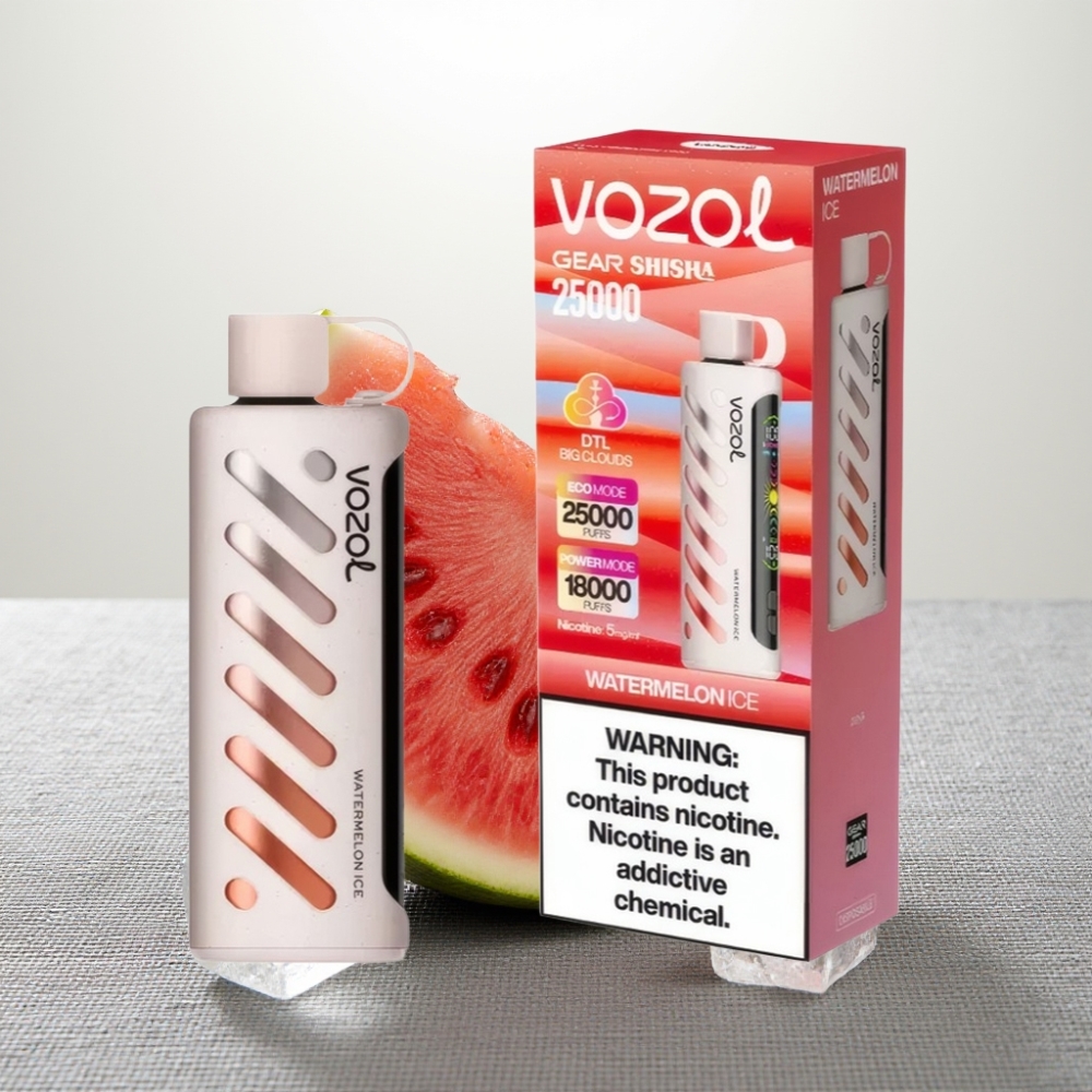 VOZOL Gear Shisha 25000 Puffs Dual Mesh Watermelon Ice 5mg/ml S.i.L.C Tech