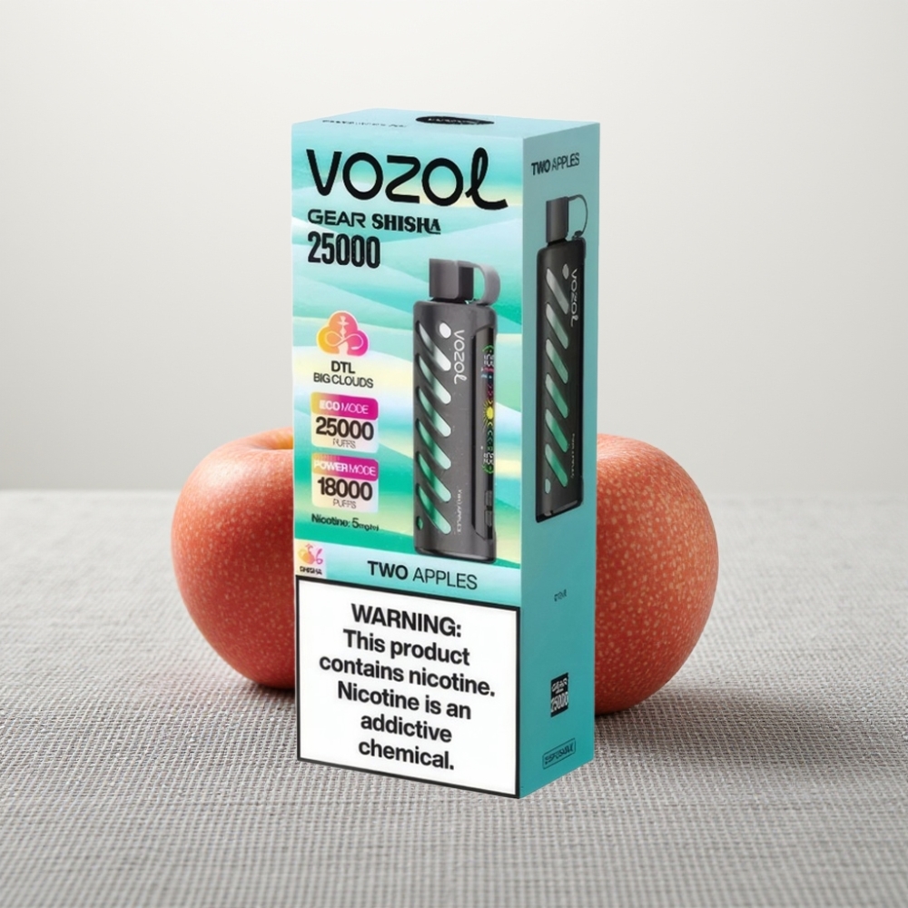 VOZOL Gear Shisha 25000 Puffs Дві Яблука S.i.L.C Tech Dual Mesh 1000mAh