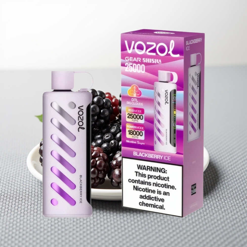 VOZOL Gear Shisha 25000 Puffs S.i.L.C Tech Dual Mesh Облідніла Ожина