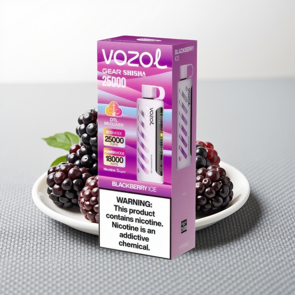 VOZOL Gear Shisha 25000 Puffs S.i.L.C Tech Dual Mesh Облідніла Ожина