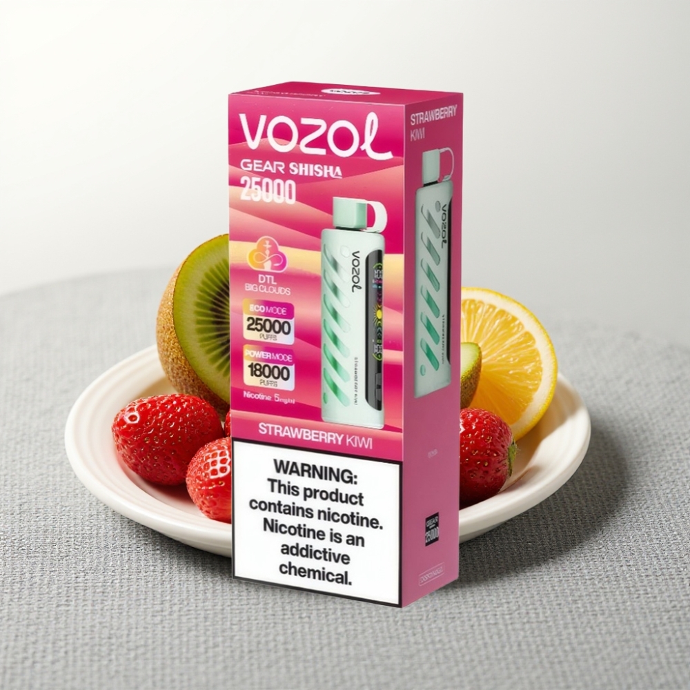 VOZOL Gear Shisha 25000 Puffs S.i.L.C Tech Dual Mesh Полуниця-Ківі