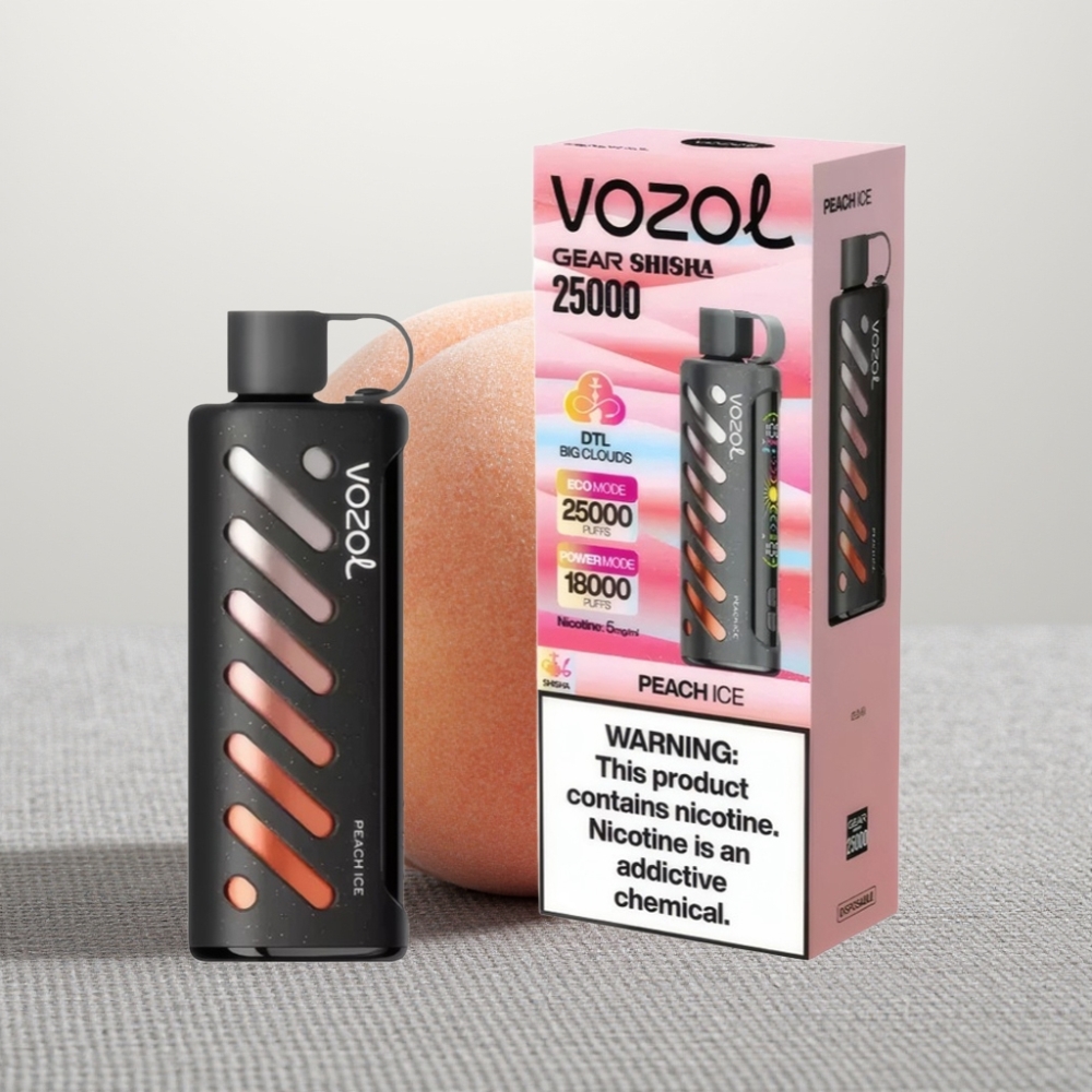VOZOL Gear Shisha 25000 Puffs Персиковий Лід S.i.L.C Tech Dual Mesh