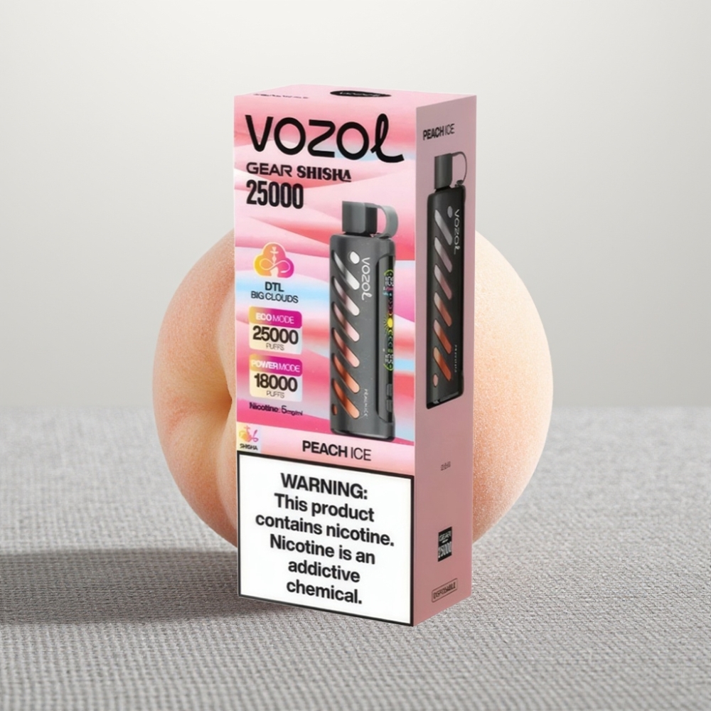 VOZOL Gear Shisha 25000 Puffs Персиковий Лід S.i.L.C Tech Dual Mesh